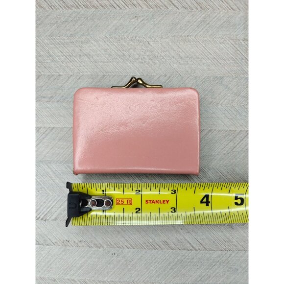 Vintage Princess Dore Pink Cowhide Coin Purse Wallet Kiss Lock Western Germany - Picture 4 of 10